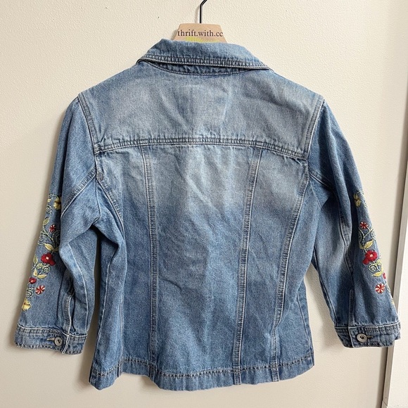 SOLD Embroidered Jean Jacket - Picture 5 of 5